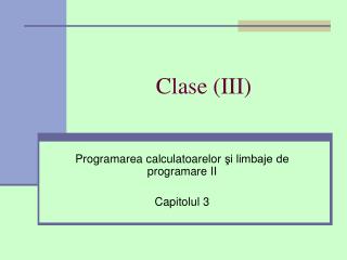 Clase (III)