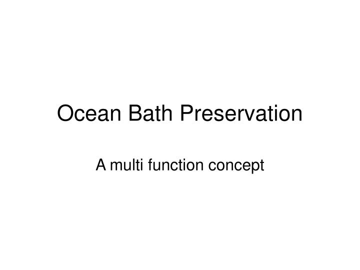 a multi function concept
