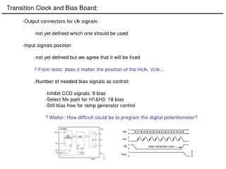 Transition Clock and Bias Board: