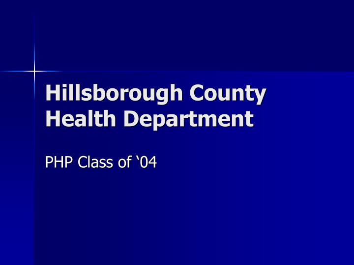 hillsborough county health department