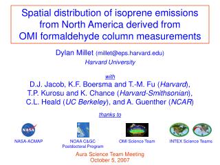 Spatial distribution of isoprene emissions from North America derived from