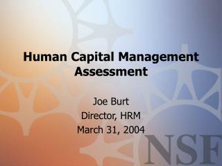 Human Capital Management Assessment