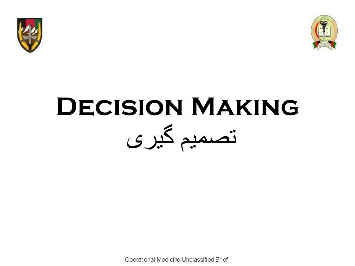 decision making