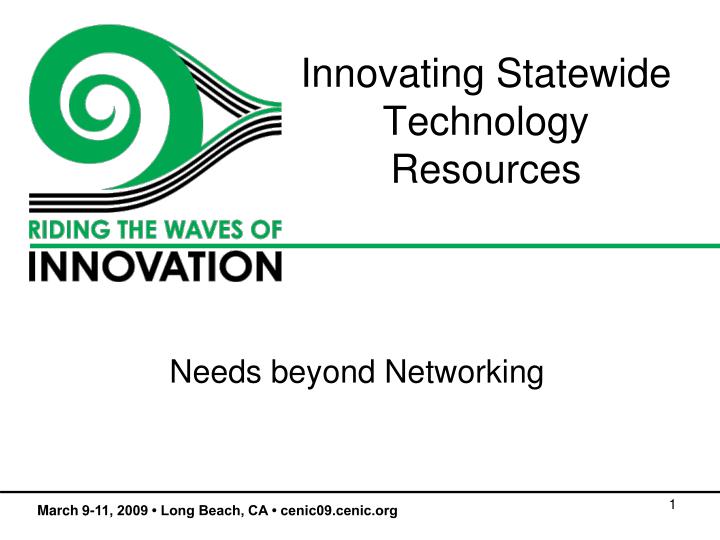 innovating statewide technology resources