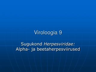viroloogia 9
