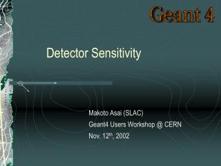 Detector Sensitivity