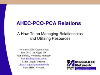 AHEC-PCO-PCA Relations
