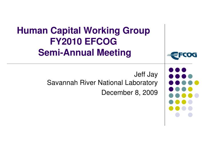 human capital working group fy2010 efcog semi annual meeting