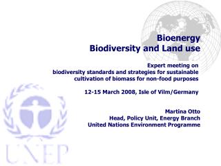 Bioenergy Biodiversity and Land use