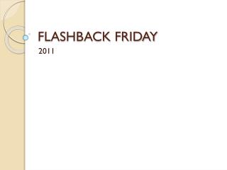 flashback friday