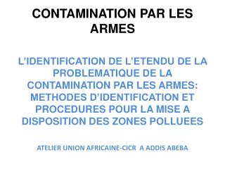 contamination par les armes
