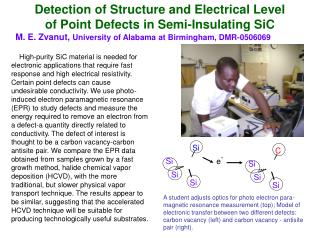 Detection of Structure and Electrical Level of Point Defects in Semi-Insulating SiC