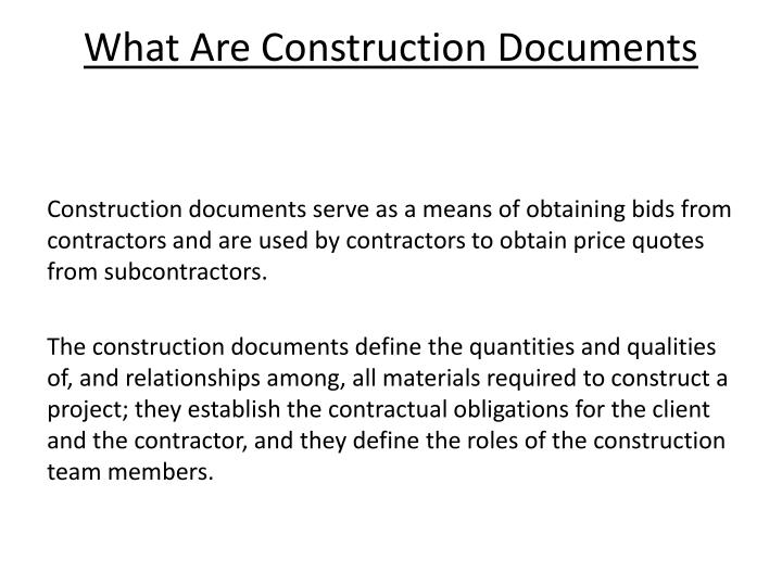 what are construction documents
