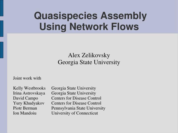 quasispecies assembly using network flows