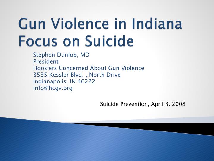 gun violence in indiana focus on suicide