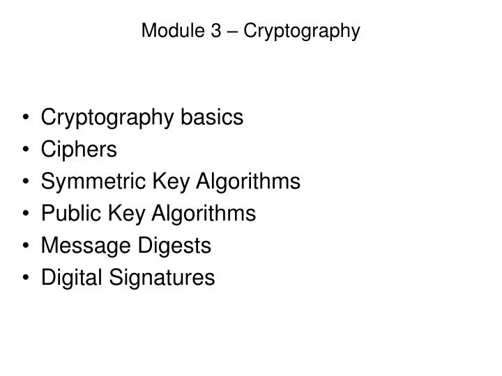 module 3 cryptography
