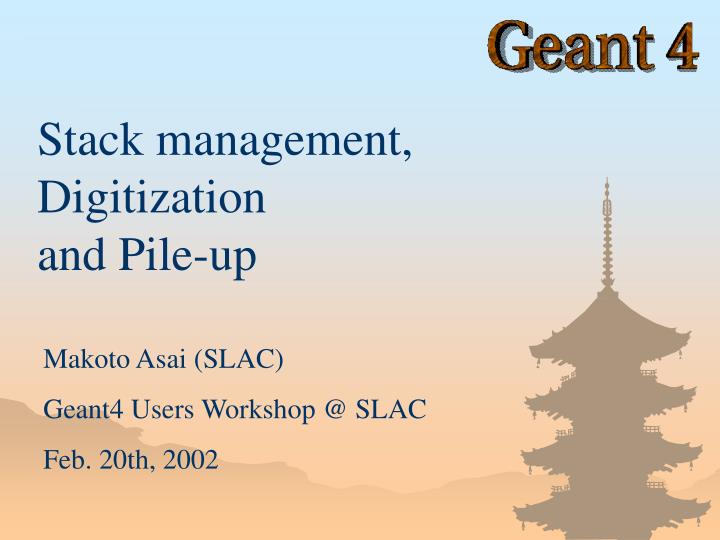 stack management digitization and pile up