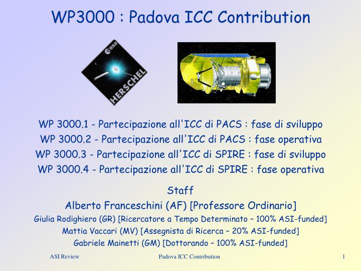 wp3000 padova icc contribution