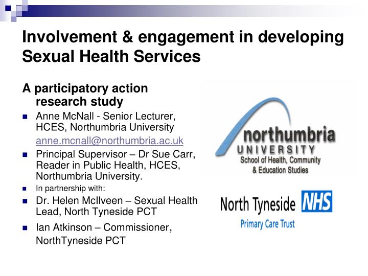 involvement engagement in developing sexual health services