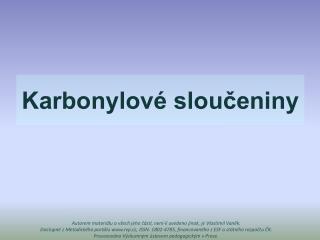 karbonylov slou eniny