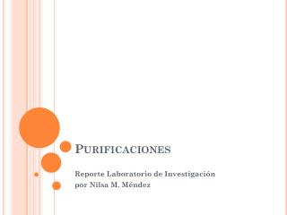 purificaciones