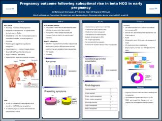 Pregnancy outcome following suboptimal rise in beta HCG in early pregnancy