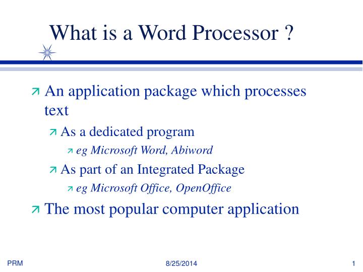 what is a word processor