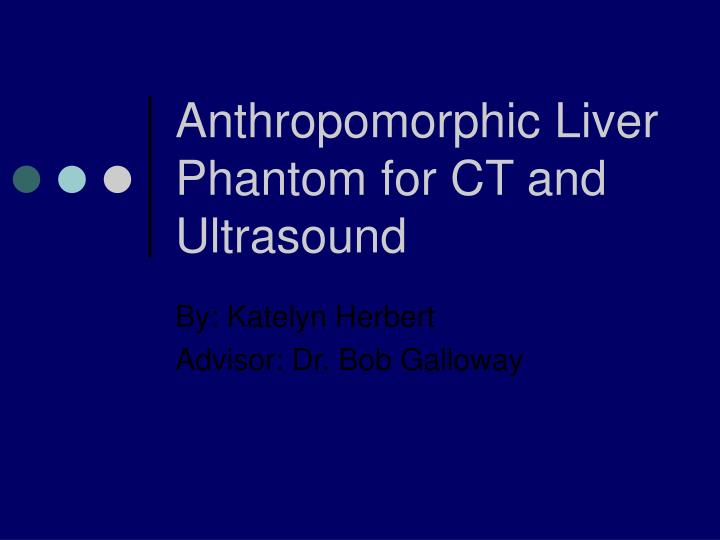 anthropomorphic liver phantom for ct and ultrasound