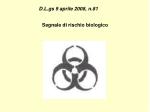 Segnale di rischio biologico - slide 1