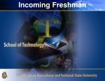 Incoming Freshman - slide 1