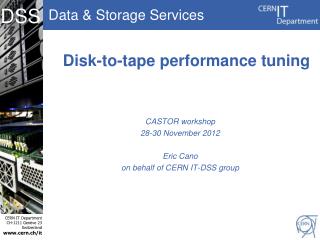 Disk-to-tape performance tuning