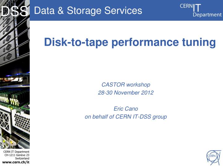 disk to tape performance tuning
