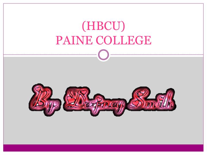 hbcu paine college
