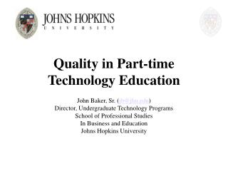 Quality in Part-time Technology Education
