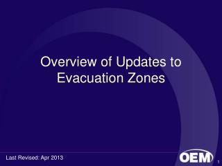 Overview of Updates to Evacuation Zones