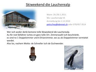 skiweekend die laucherealp