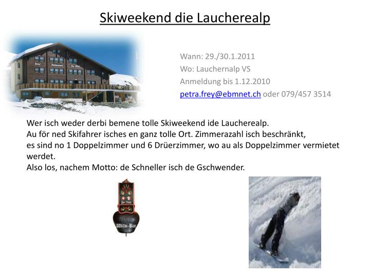 skiweekend die laucherealp