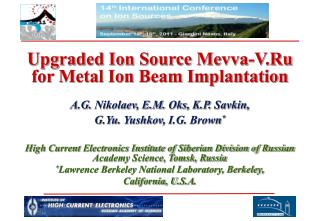 Upgraded Ion Source Mevva-V.Ru for Metal Ion Beam Implantation