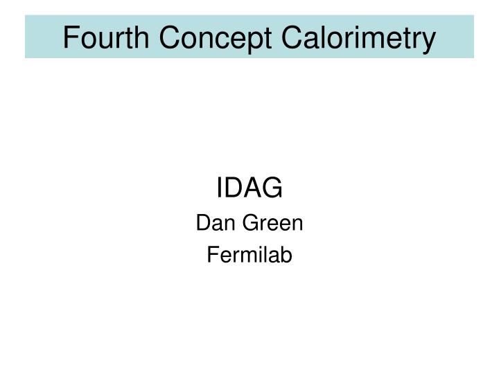 fourth concept calorimetry