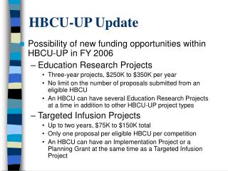 HBCU-UP Update