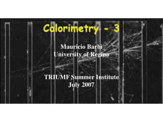 Calorimetry - 3