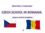 Czech school in Romania - slide 1