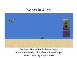 Events in Alice