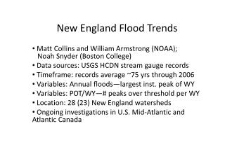 New England Flood Trends