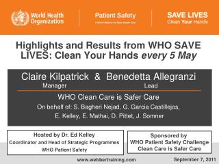 Highlights and Results from WHO SAVE LIVES: Clean Your Hands every 5 May