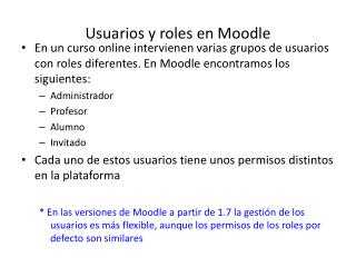 usuarios y roles en moodle
