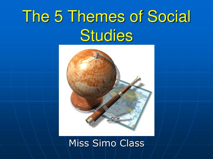 the 5 themes of social studies