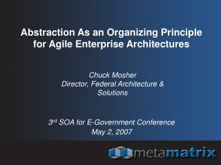 Abstraction As an Organizing Principle for Agile Enterprise Architectures