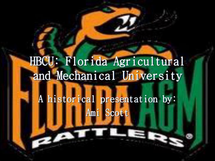 hbcu florida agricultural and mechanical university