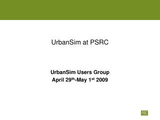 UrbanSim at PSRC